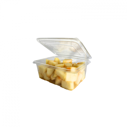 limera PET Food Containers With Hinged Lid 2000CC - 100 Pieces