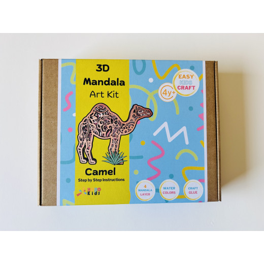 HelloKids 3D Mandala Art Kit, Camel Shaped