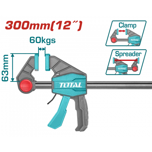 مربط نجارين اتوماتيك 300مم / 60كجم من توتال