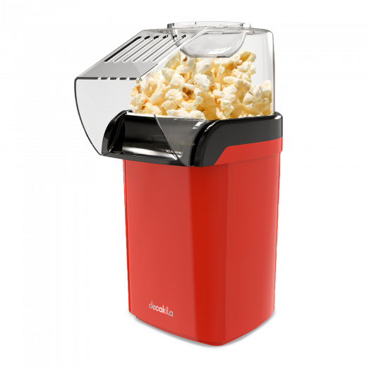 Decakila Hot Air Popcorn Popper 1200W Home Popcorn Maker With Measuring Cup Capacity 0.27 L