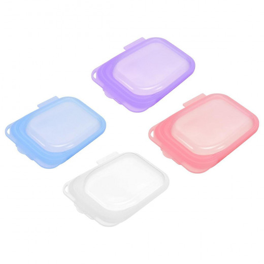 Breathe Reusable Pink Silicone Food Bags, 120ml, BPA Free, FDA Approved. Dishwasher & Microwave Safe.