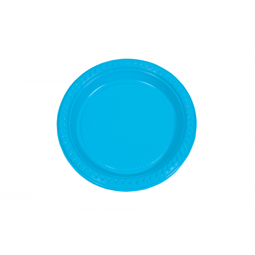 Rz Plastic Plates Round Turquoise17 cm - 10 PCS