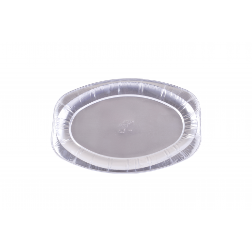 RZ Aluminum Container Oval Shape Platter 20cm - 75 PCS