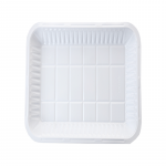 Plastic Plates Rectangle White Size 4 - 50 PCS