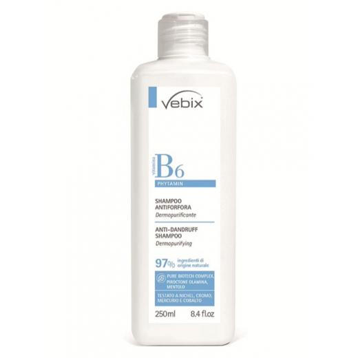 Vebix, Dandruff Shampoo, (Dermo Purifying - Vitamin B6), 250 ml, 97% of the Ingredients are Natural.